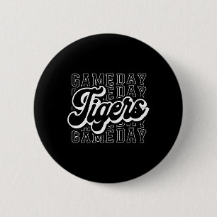 Badge Rond 5 Cm Mascotte des sports des Tigers - Pour l'équipe de