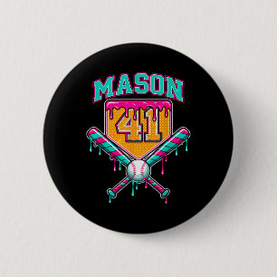 Badge Rond 5 Cm Mason 41 Mème Crème Glacée Dégoulinante Bysebyll A