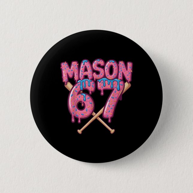 Badge Rond 5 Cm Mason 67 Drôle de glace Drip Bysebyll Meme  (Devant)