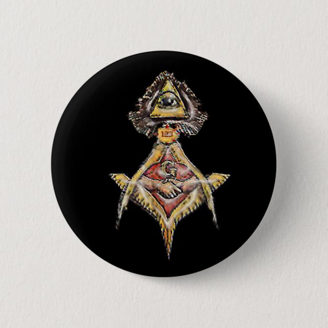Badge Rond 5 Cm Masonic EyeSs (Devant)