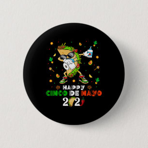Badge Rond 5 Cm Masque Dabbing Taco Cinco De Mayo 2021 Quaranti