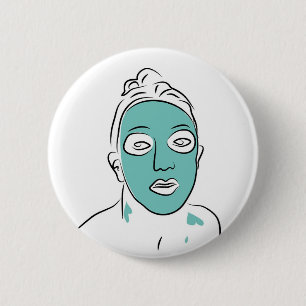 Badge Rond 5 Cm Masque de beauté