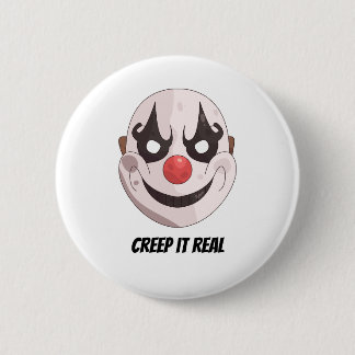 Badge Rond 5 Cm Masque de clown effrayant Creep It Real Graphique