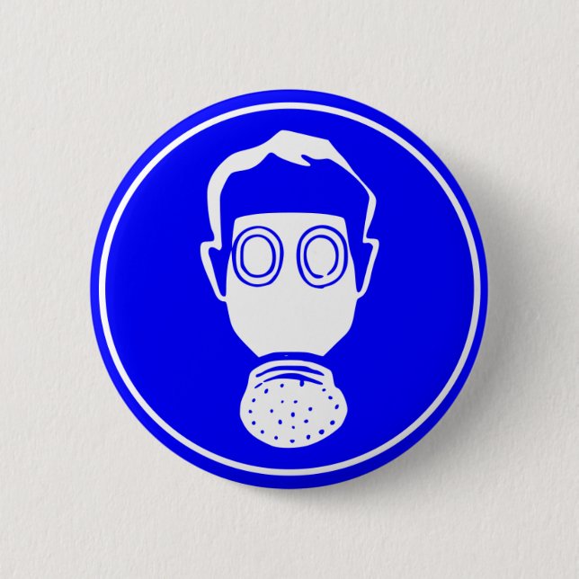 Badge Rond 5 Cm Masque de gaz (Devant)