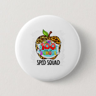 Badge Rond 5 Cm Masque facial Squad Happy 100e jour d'école Sped E