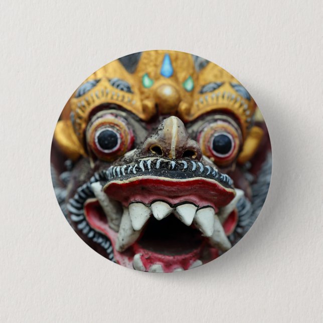 Badge Rond 5 Cm Masque hindou de Bali (Devant)