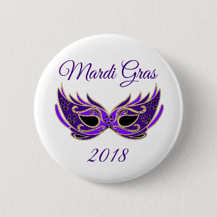 Badge Rond 5 Cm Masque Mardi Gras 2018