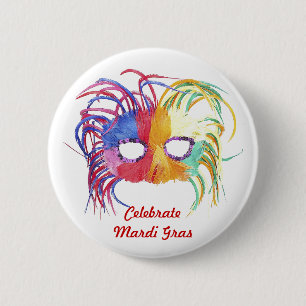 Badge Rond 5 Cm Masque perlé -