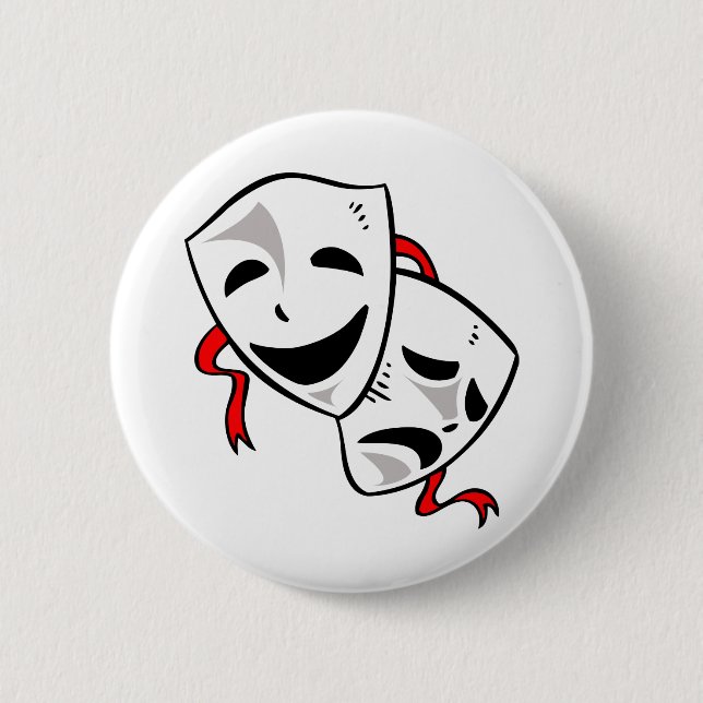 Badge Rond 5 Cm Masques de drame (Devant)