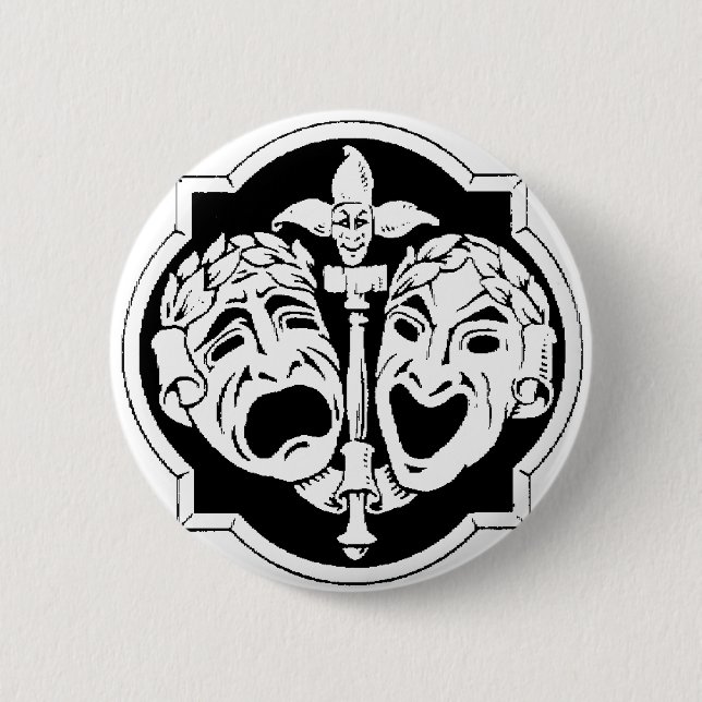 Badge Rond 5 Cm Masques de théâtre (Devant)