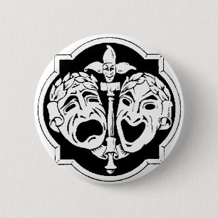 Badge Rond 5 Cm Masques de théâtre