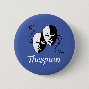 Badge Rond 5 Cm Masques Melpo Thespian
