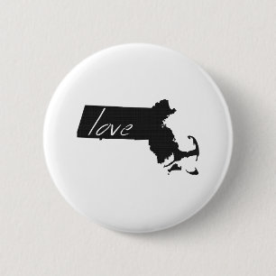 Badge Rond 5 Cm Massachusetts d'amour