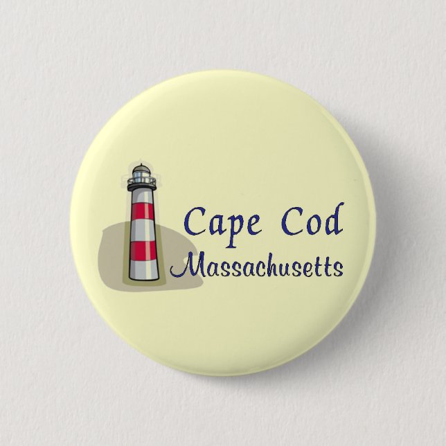 Badge Rond 5 Cm Massachusetts de Cape Cod (Devant)