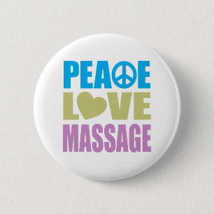 Badge Rond 5 Cm Massage d'amour de paix