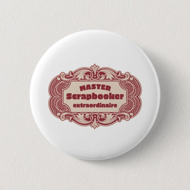 Badge Rond 5 Cm Master Scrapbooker Extraordinaire (Devant)