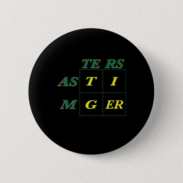 Badge Rond 5 Cm Masters de Tiger Goat Woods (Devant)