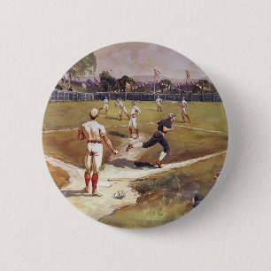 Badge Rond 5 Cm Match de baseball de sport vintage par Henry Sandh