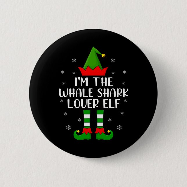 Badge Rond 5 Cm Matching Family I'm The Whale Shark Lover Elf Chri (Devant)