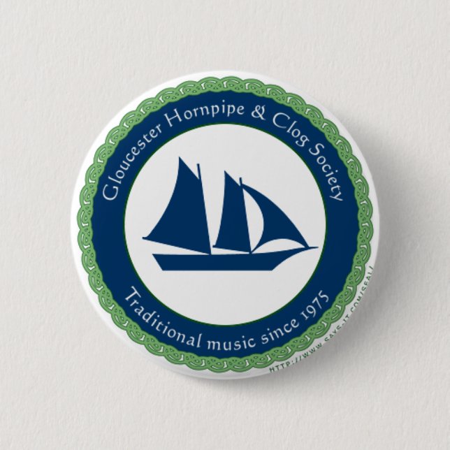 Badge Rond 5 Cm Matelote de Gloucester et société d'entrave (Devant)