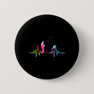 Badge Rond 5 Cm Matériel de pêche à l'omble chevalier Tie Dye Pêch