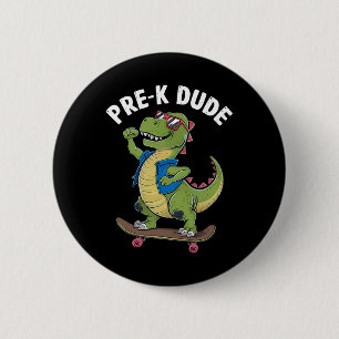 Badge Rond 5 Cm Maternelle Enfants Patinage Dinosaure Prek Mec