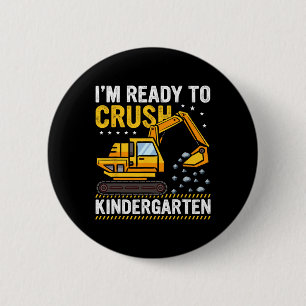 Badge Rond 5 Cm Maternelle Prête à Ecraser Camion Enfants Maternel