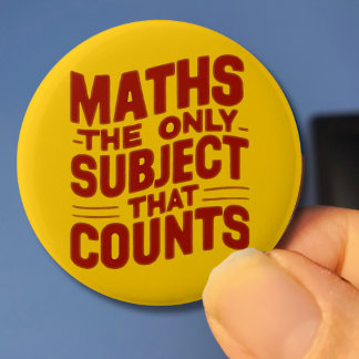 Badge Rond 5 Cm Math Enseignant cadeau Mathématiques génie Numéris