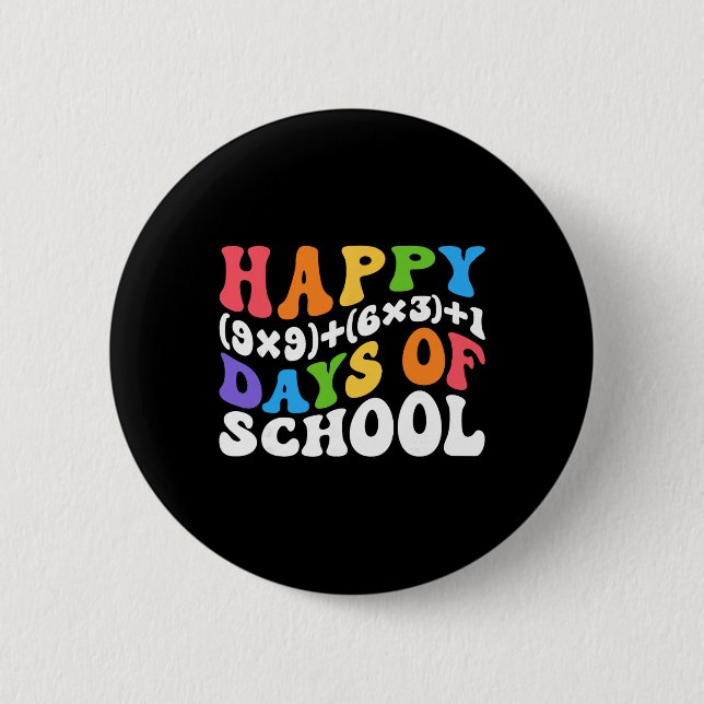Badge Rond 5 Cm Math Formula 100 Days Of School Funny Math Teacher (Devant)
