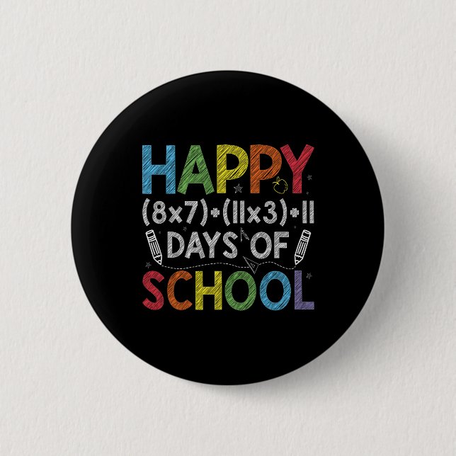 Badge Rond 5 Cm Math Formula 100 Jours D'École Drôle Enseignant Ma (Devant)