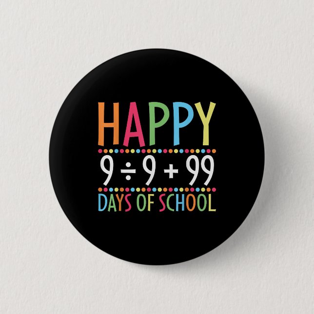 Badge Rond 5 Cm Math Formula 100 Jours D'École Drôle Enseignant Ma (Devant)