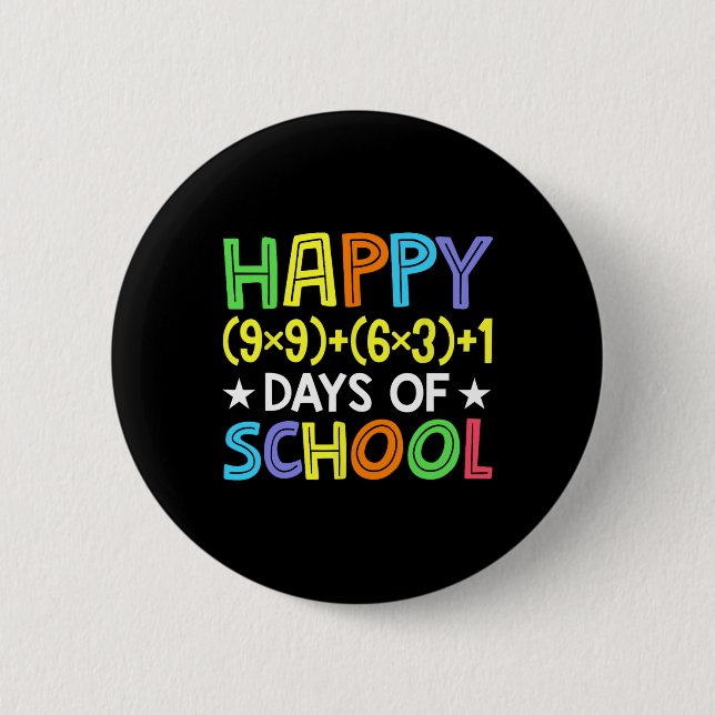Badge Rond 5 Cm Math Formula 100 Jours D'École Drôle Enseignant Ma (Devant)