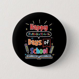 Badge Rond 5 Cm Math Formula 100 Jours D'École Joyeux 100E Jour De