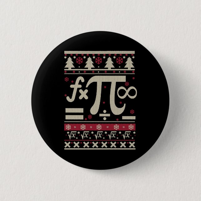 Badge Rond 5 Cm Math Noël laid (Devant)