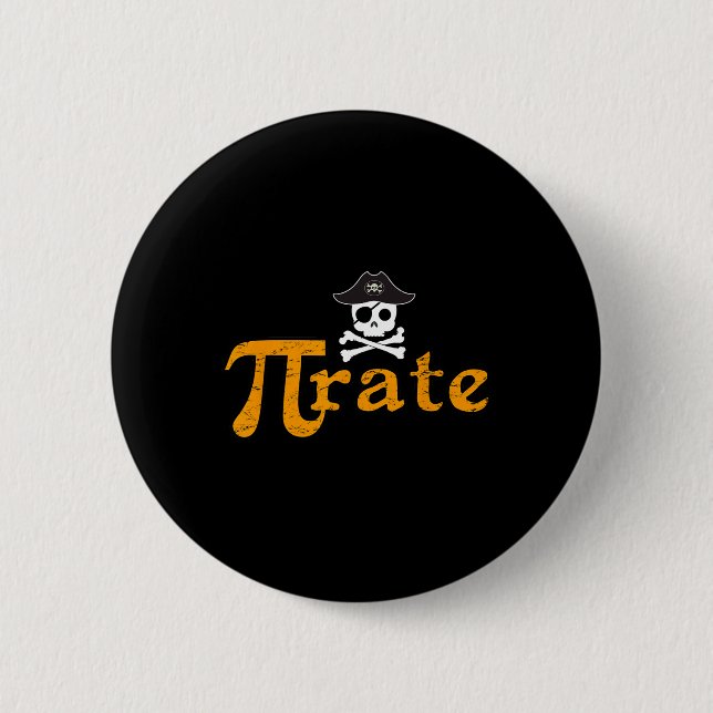 Badge Rond 5 Cm Math Pirate Happy Pi Day (Devant)