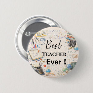 Badge Rond 5 Cm Math Teacher Thank You Gifts   End of School Year