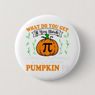 Badge Rond 5 Cm Mathe citrouille Pi Halloween