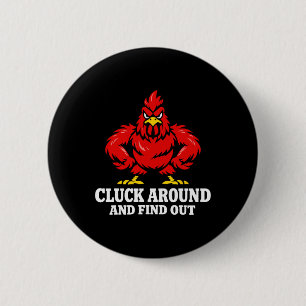 Badge Rond 5 Cm Mathématiques de poulet Trop de poulets Humour de
