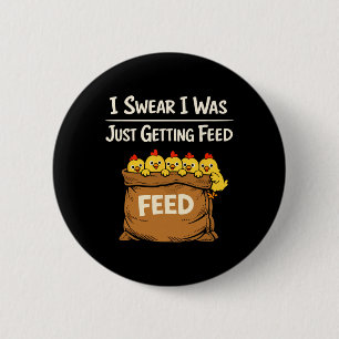 Badge Rond 5 Cm Mathématiques de poulet Trop de poulets Humour de
