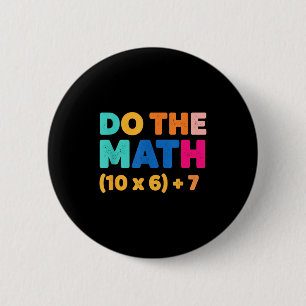 Badge Rond 5 Cm Mathématiques Faites Le Calcul Conception D'équati