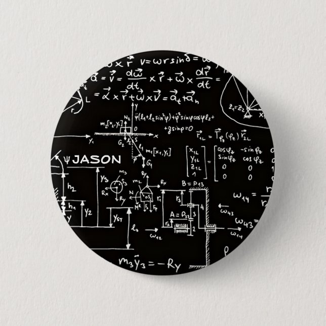 Badge Rond 5 Cm Mathématiques Geeky de maths personnalisées (Devant)