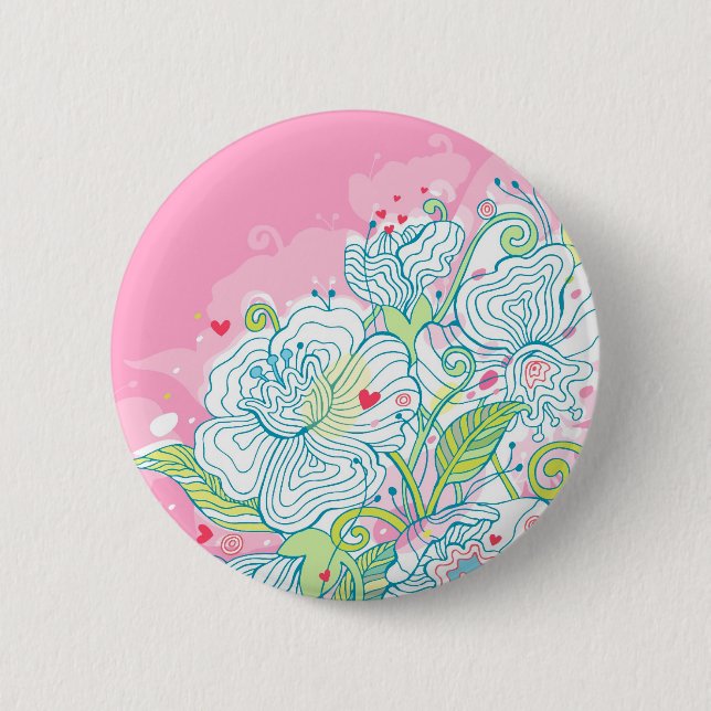 Badge Rond 5 Cm Matin Mist Sur Mon Coeur (Devant)
