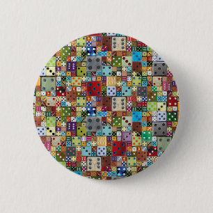 Badge Rond 5 Cm Matrices colorées