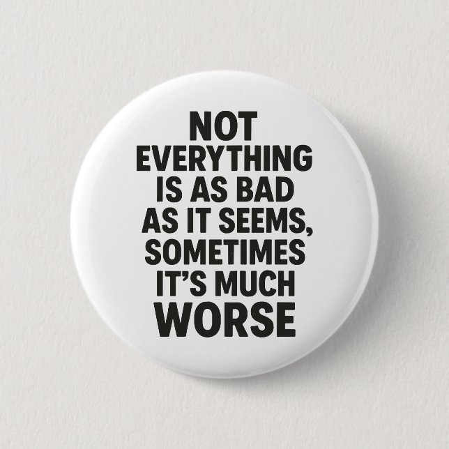 Badge Rond 5 Cm Mauvais (Devant)