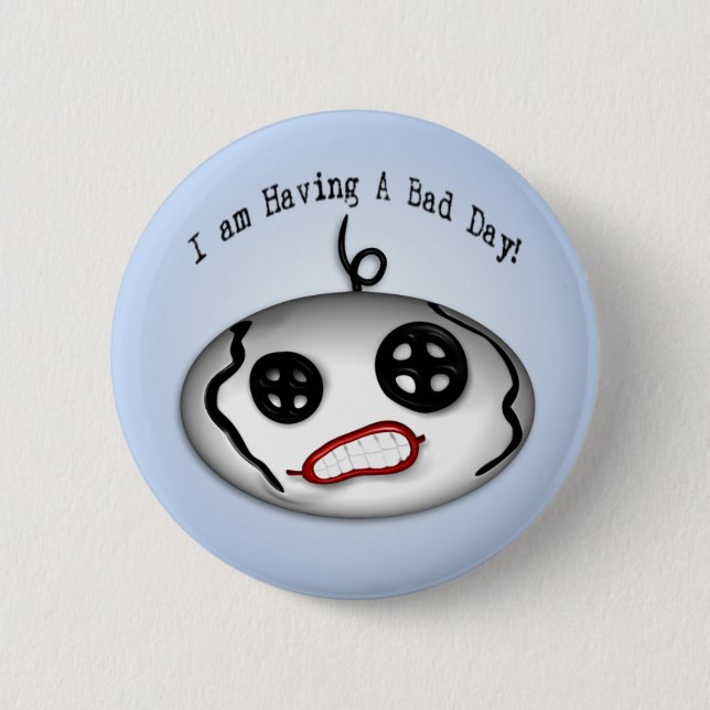 Badge Rond 5 Cm Mauvais bouton de jour (Devant)
