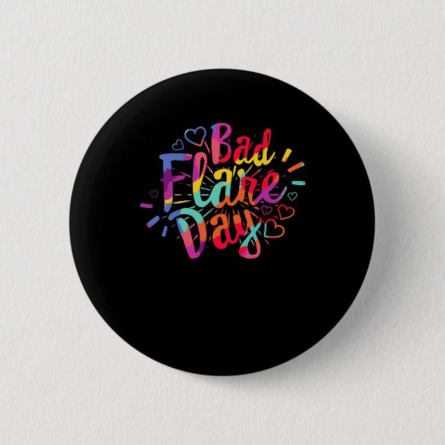 Badge Rond 5 Cm Mauvais Flare Day Complexe régional syndrome de do (Devant)