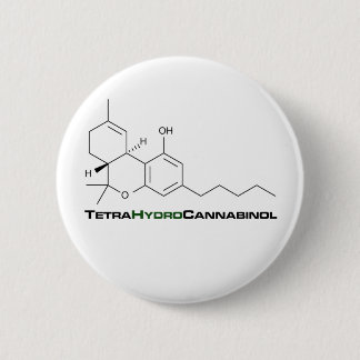 Badge Rond 5 Cm Mauvaise herbe de THC