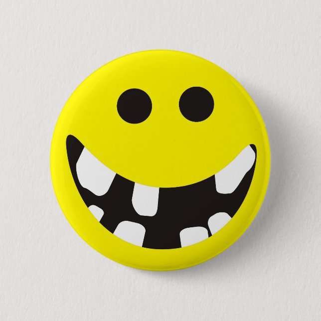 Badge Rond 5 Cm Mauvaises dents (Devant)
