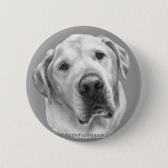 Badge Rond 5 Cm Maxwell, mélange de Laboratoire-Pitbull (Devant)