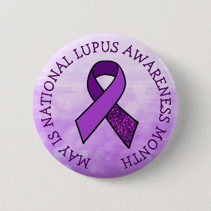 Badge Rond 5 Cm May is Lupus Awareness Month